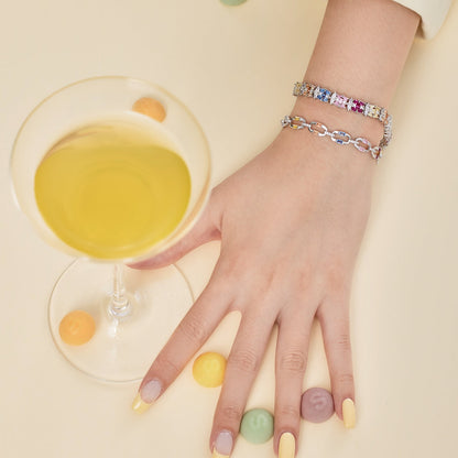 [Noble Jewelry]Dazzling Colorful Daily Bracelet