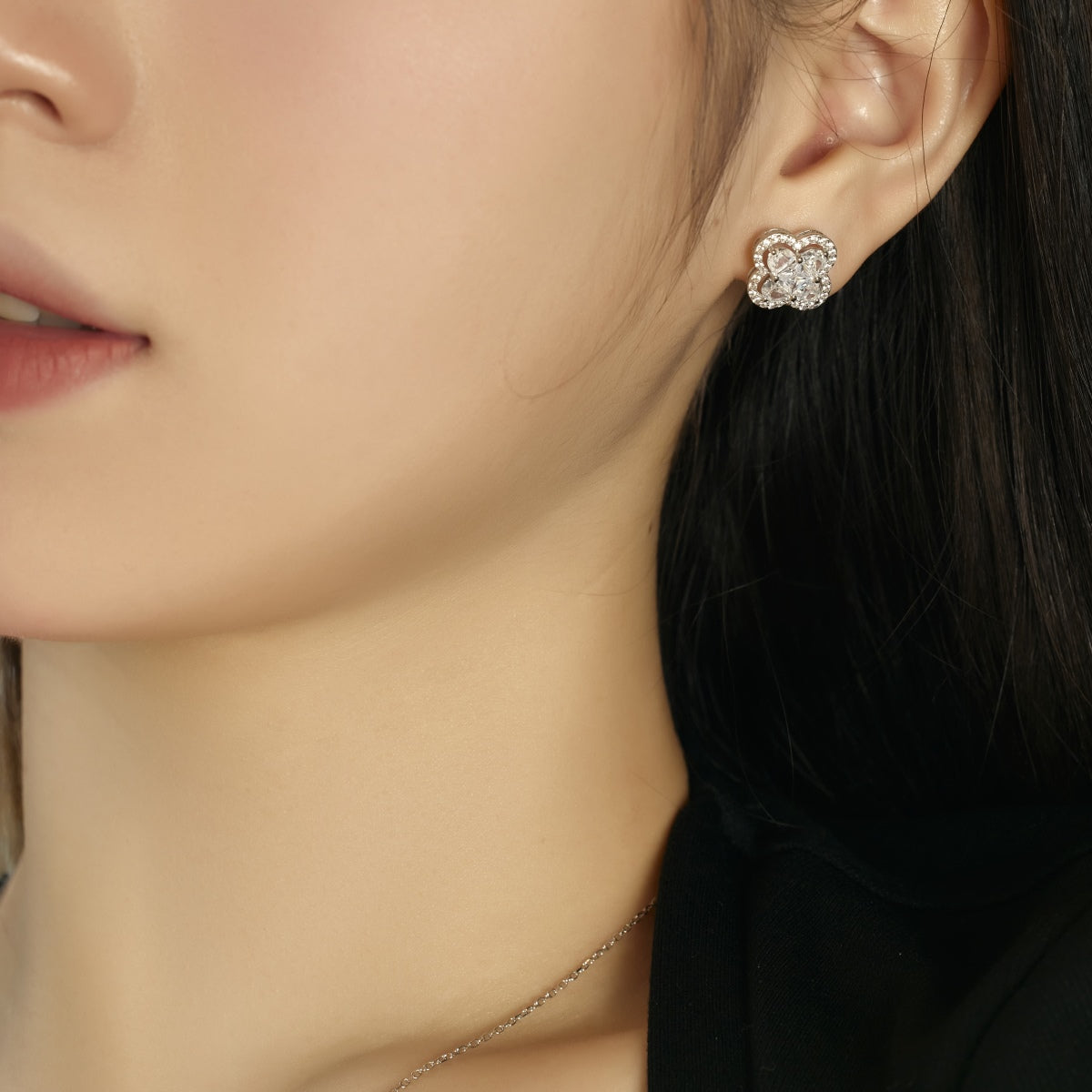 [Noble Jewelry]Lucky Four-Leaf Clover Exquisite Earrings