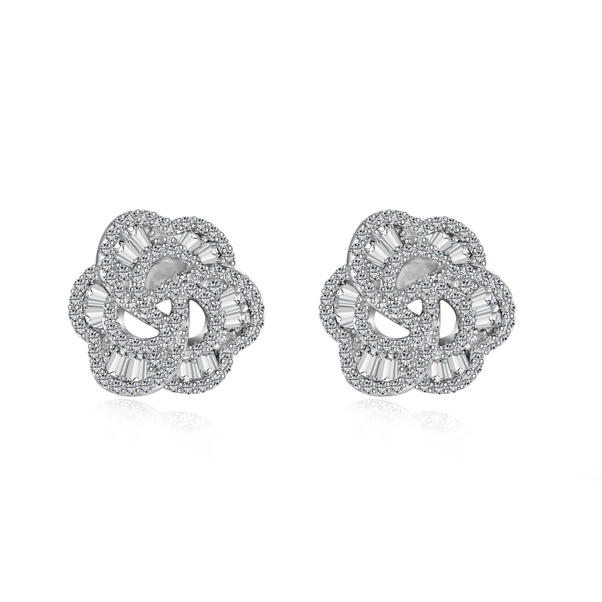 [Noble Jewelry]Exquisite Flower Shape Daily Earrings