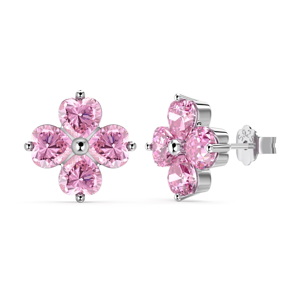 [Noble Jewelry]Four-Leaf Clover Ball Earrings