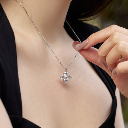 [Noble Jewelry]Four-Leaf Clover And Eight-Pointed Star Necklace