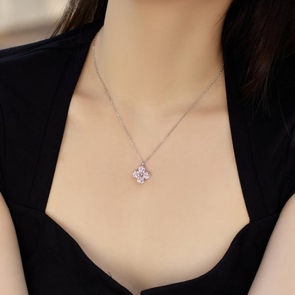 [Noble Jewelry]Four-Leaf Clover And Eight-Pointed Star Necklace