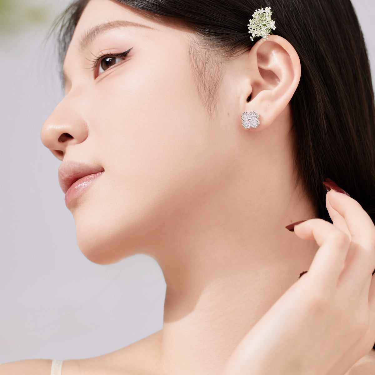 [Noble Jewelry]Four Leaf Clover Fashion Earrings