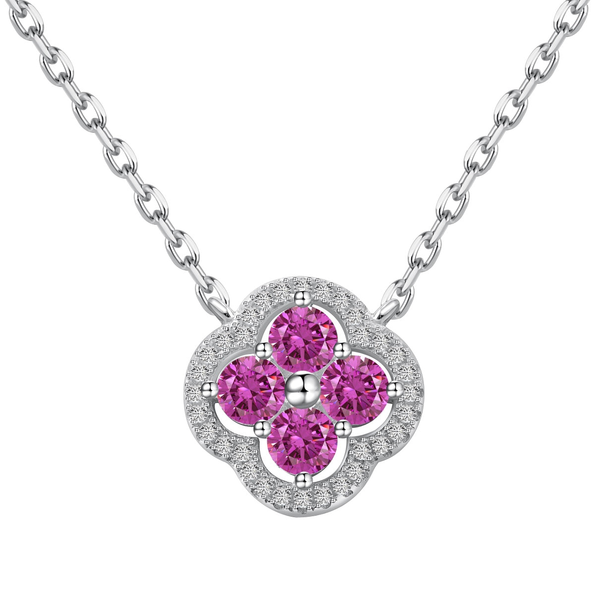 [Noble Jewelry]Exquisite Necklace With Four-Leaf Clover Flower Design