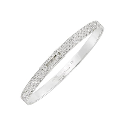 [Noble Jewelry]HM KELLY BRACELET IN SILVER AND FULL PAVE DIAMOND