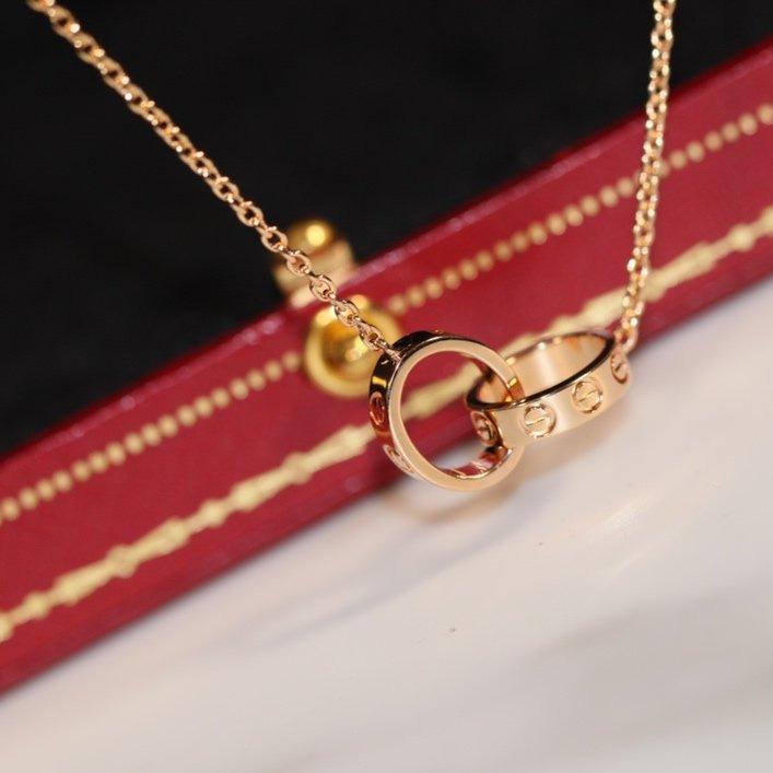 [Noble Jewelry]LOVE NECKLACE PINK GOLD AND SILVER