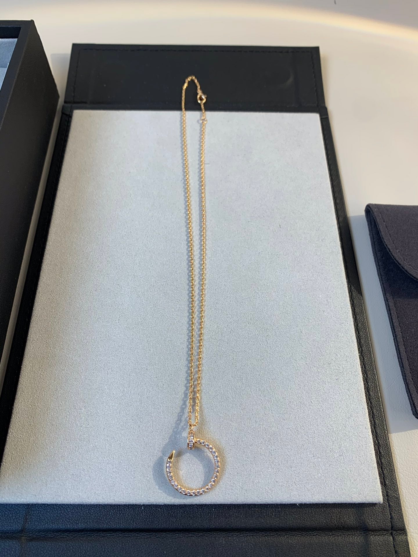 [Noble Jewelry]JUSTE NECKLACE PINK GOLD DIAMONDS