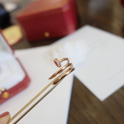 [Noble Jewelry]JUSTE RING 1.8MM PINK GOLD DOUBLE ROW