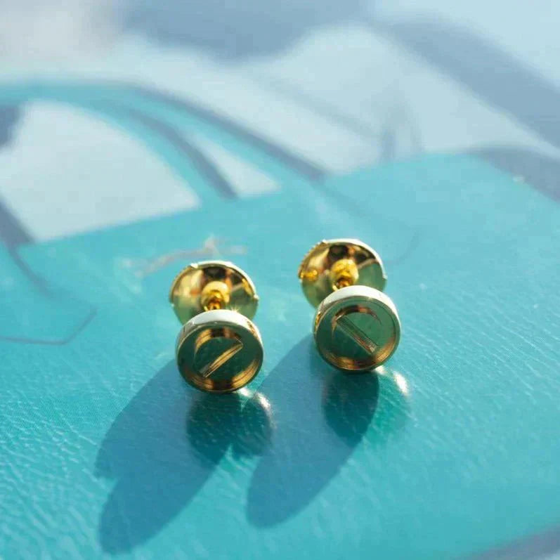 [Noble Jewelry]LOVE EARRINGS GOLD 7.2MM