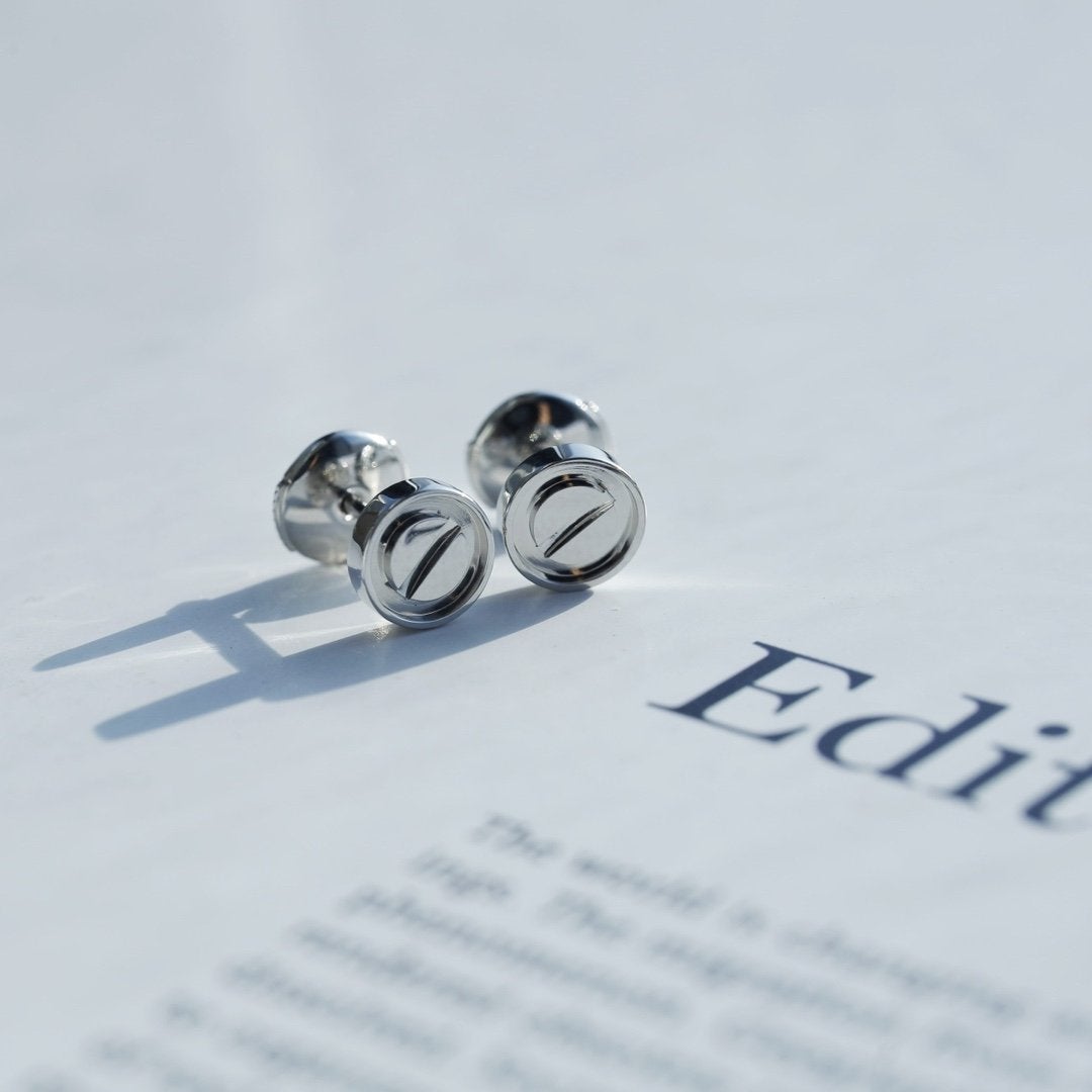 [Noble Jewelry]LOVE EARRINGS SILVER 7.2MM