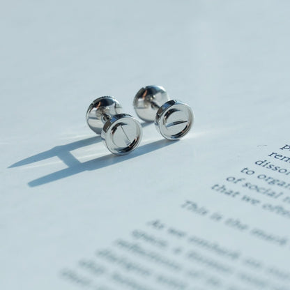 [Noble Jewelry]LOVE EARRINGS SILVER 7.2MM