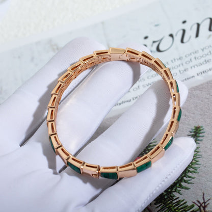 [Noble Jewelry]SERPENTI BRACELET PINK GOLD MALACHITE