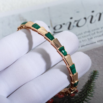 [Noble Jewelry]SERPENTI BRACELET PINK GOLD MALACHITE