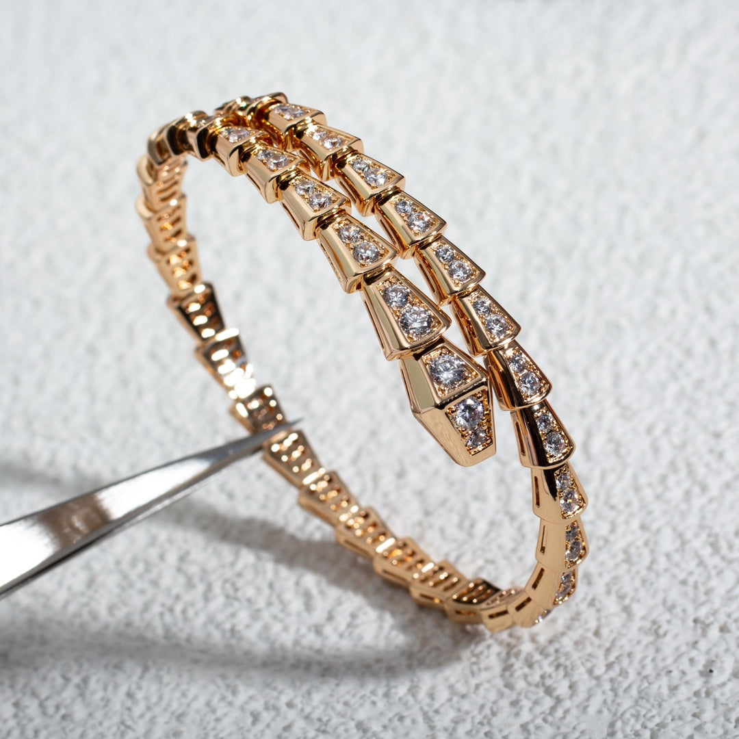 [Noble Jewelry]SERPENTI BRACELET 6.8MM PINK GOLD DIAMOND