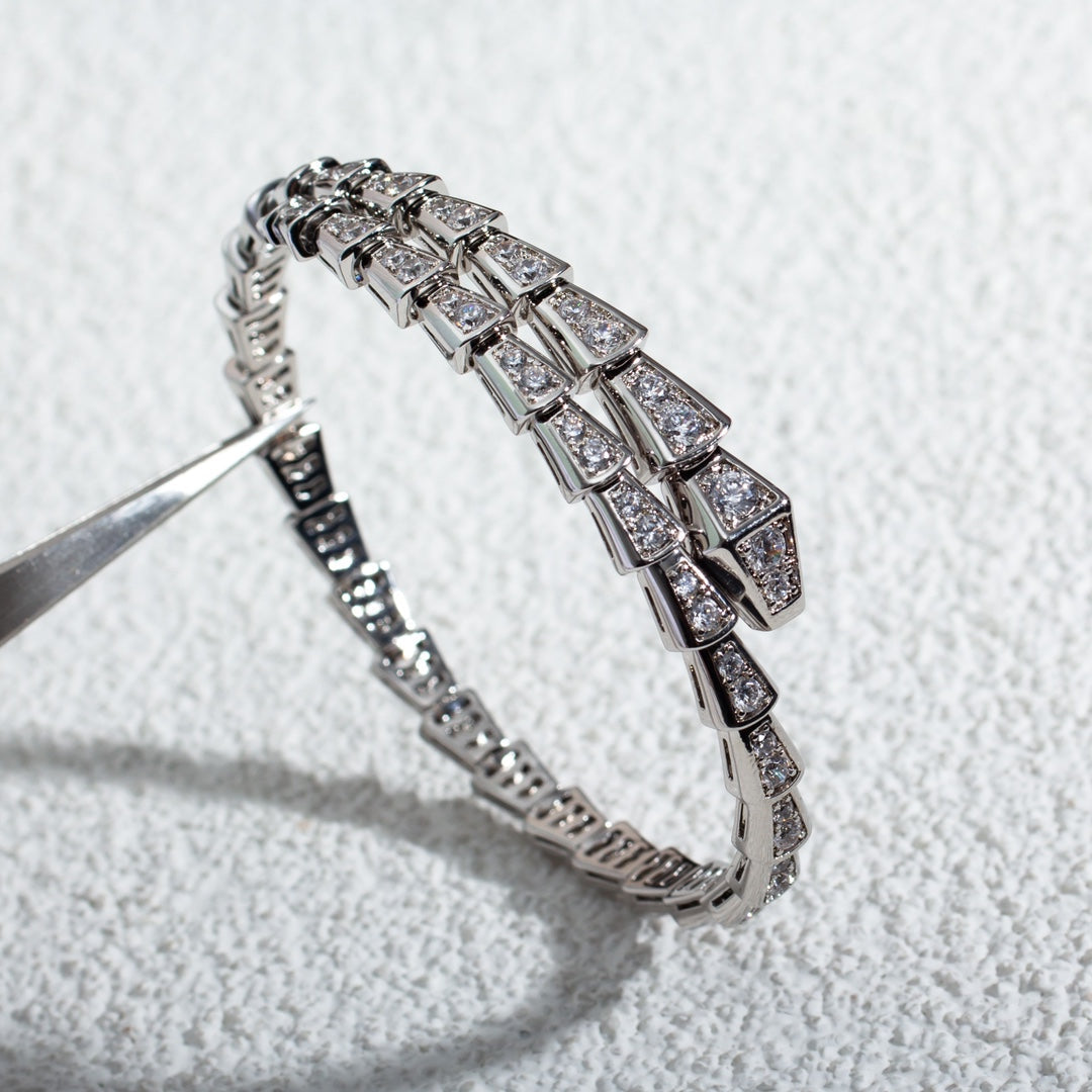 [Noble Jewelry]SERPENTI BRACELET 6MM SILVER DIAMOND