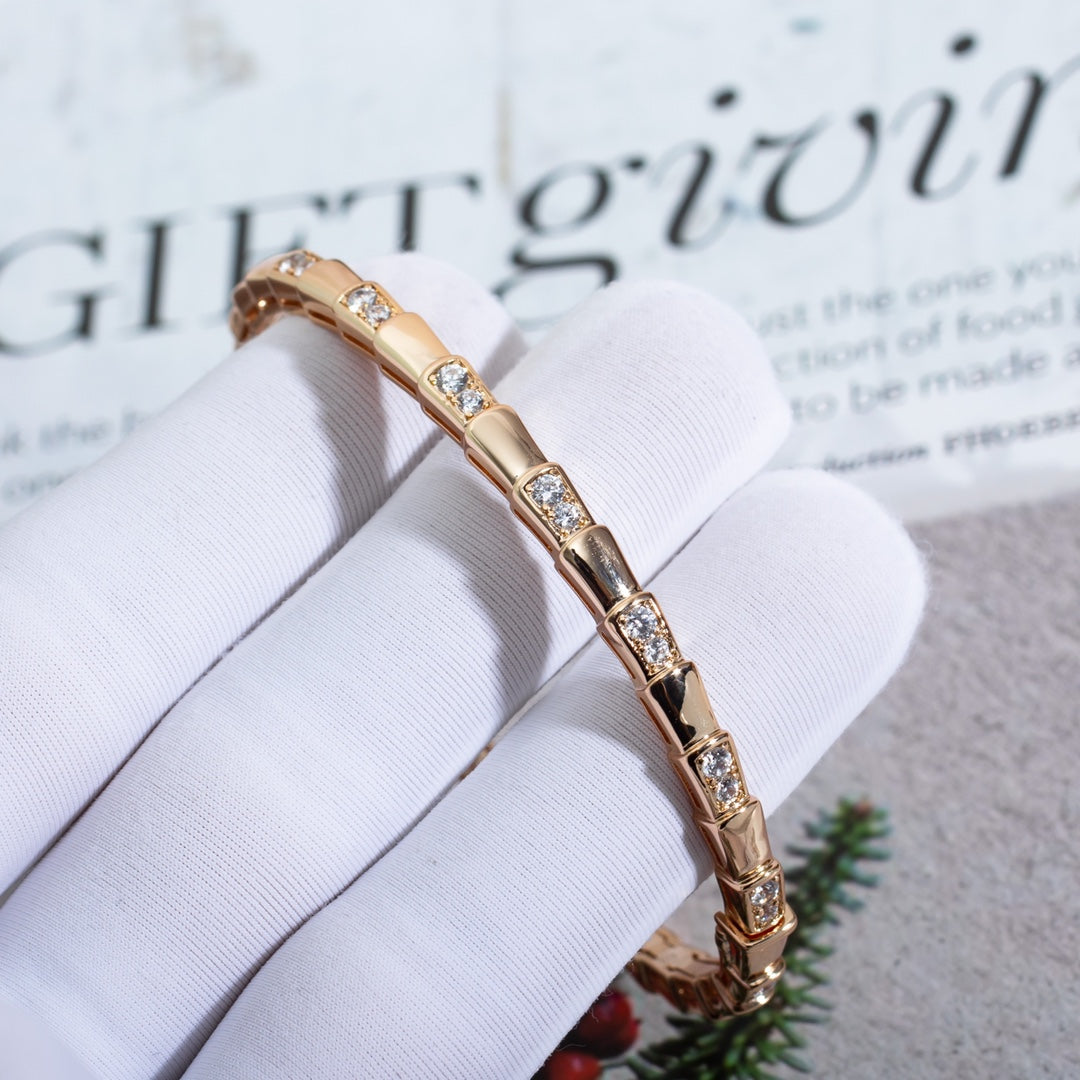 [Noble Jewelry]SERPENTI BRACELET PINK GOLD DIAMOND