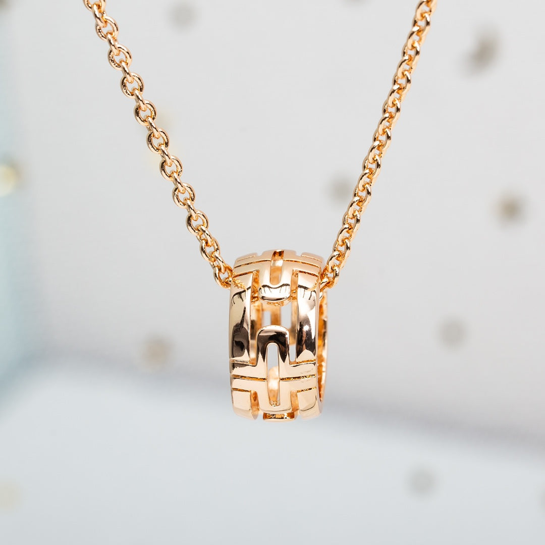 [Noble Jewelry]PARENTESI NECKLACE PINK GOLD