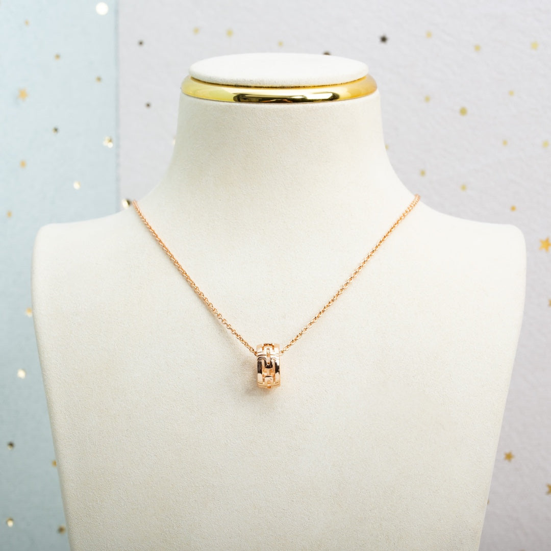 [Noble Jewelry]PARENTESI NECKLACE PINK GOLD