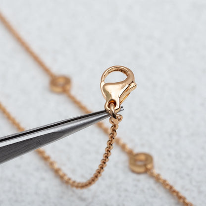 [Noble Jewelry]PARENTESI NECKLACE PINK GOLD DIAMOND