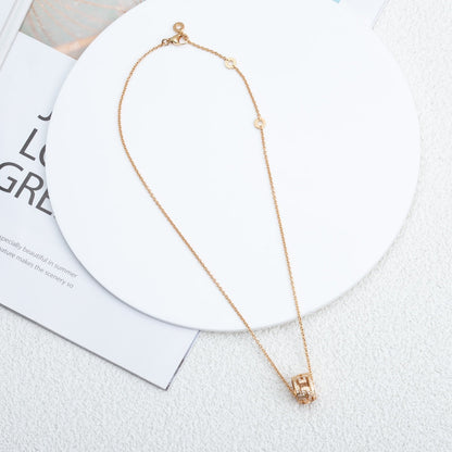 [Noble Jewelry]PARENTESI NECKLACE PINK GOLD DIAMOND