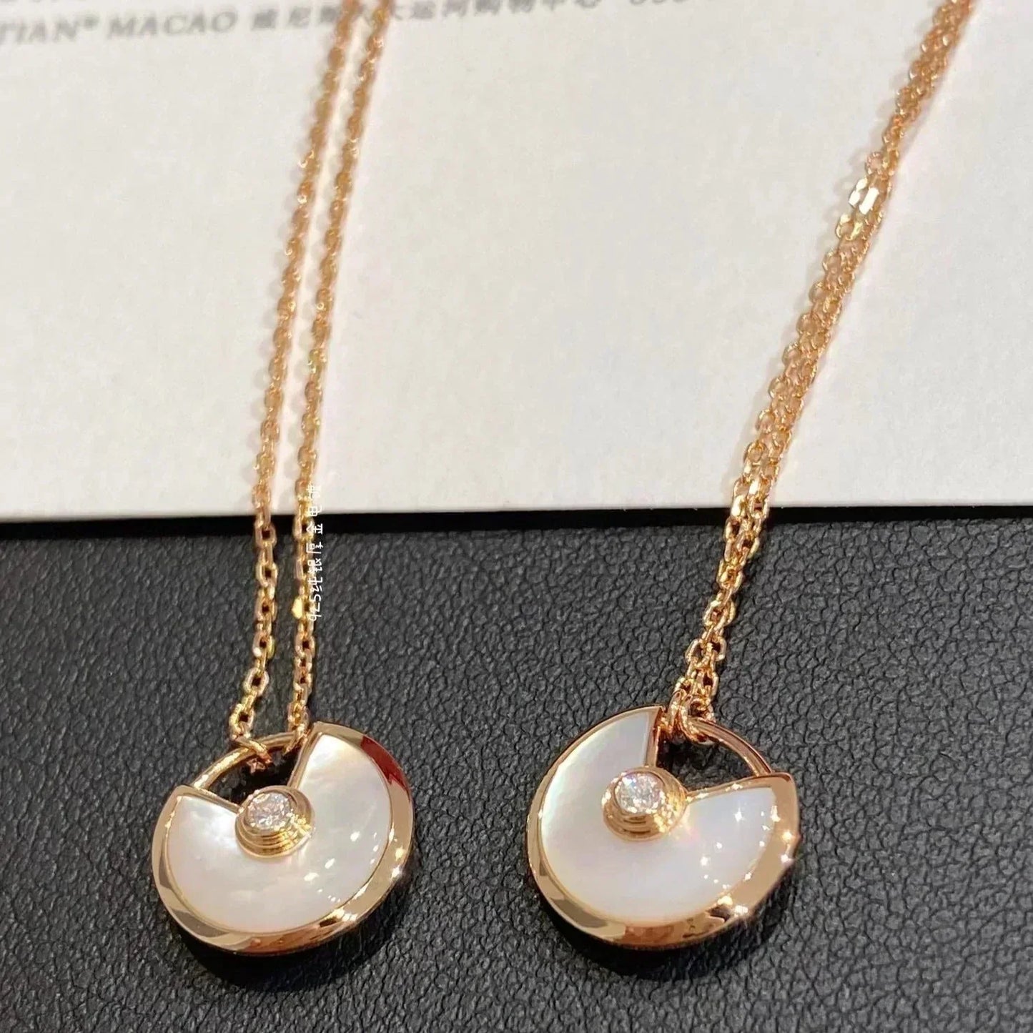 [Noble Jewelry]AMULETTE ROSE GOLD MOP NECKLACE