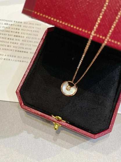 [Noble Jewelry]AMULETTE ROSE GOLD MOP NECKLACE