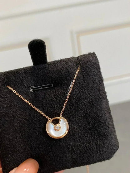 [Noble Jewelry]AMULETTE ROSE GOLD MOP NECKLACE