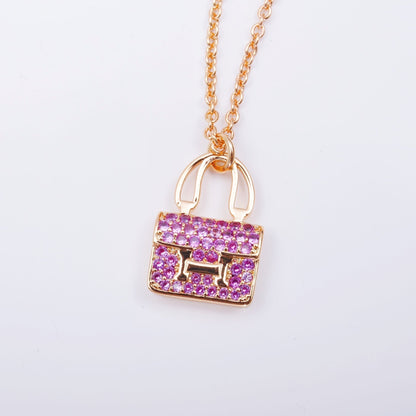 [Noble Jewelry]CONSTANCE PEDANT PURPLE DIAMOND NECKLACE