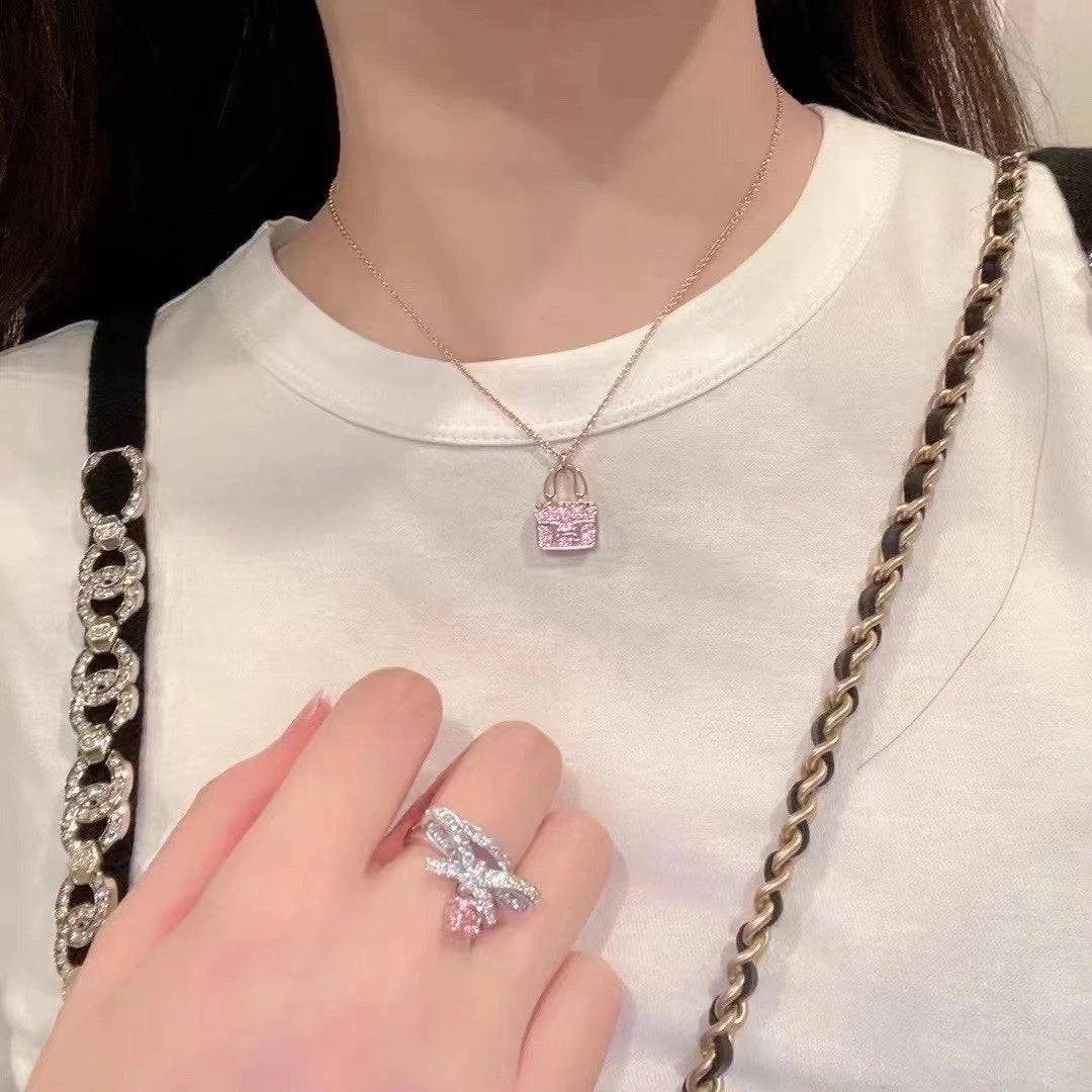 [Noble Jewelry]CONSTANCE PEDANT PURPLE DIAMOND NECKLACE