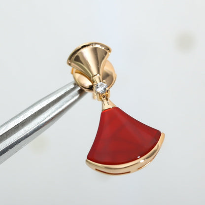 [Noble Jewelry]DREAM Carnelian PINK GOLD EARRINGS