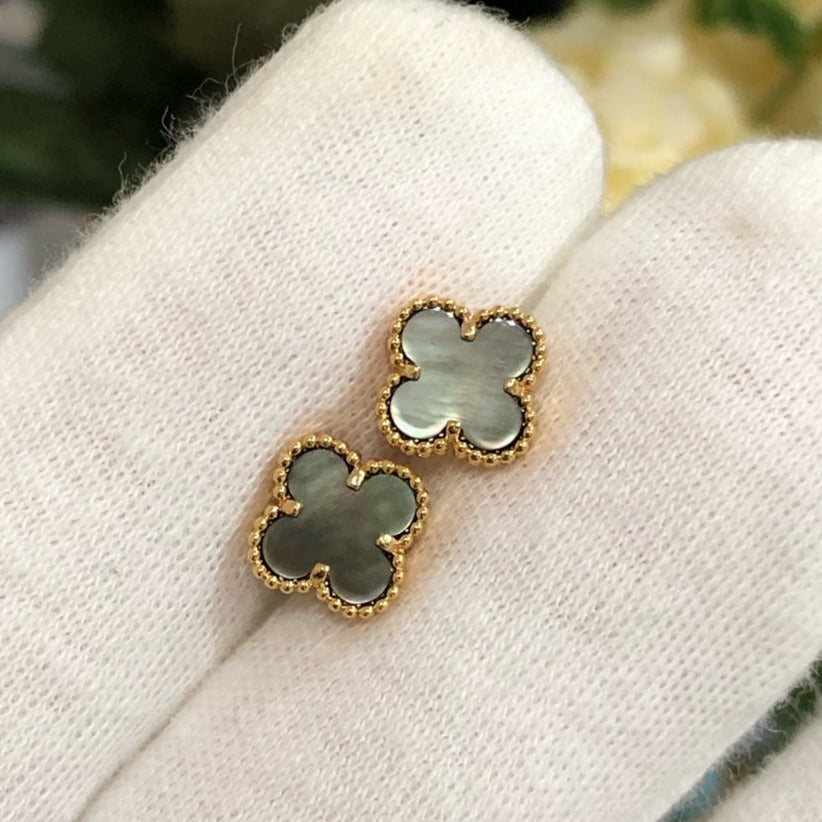 [Noble Jewelry]CLOVER MINI GOLD EARRINGS