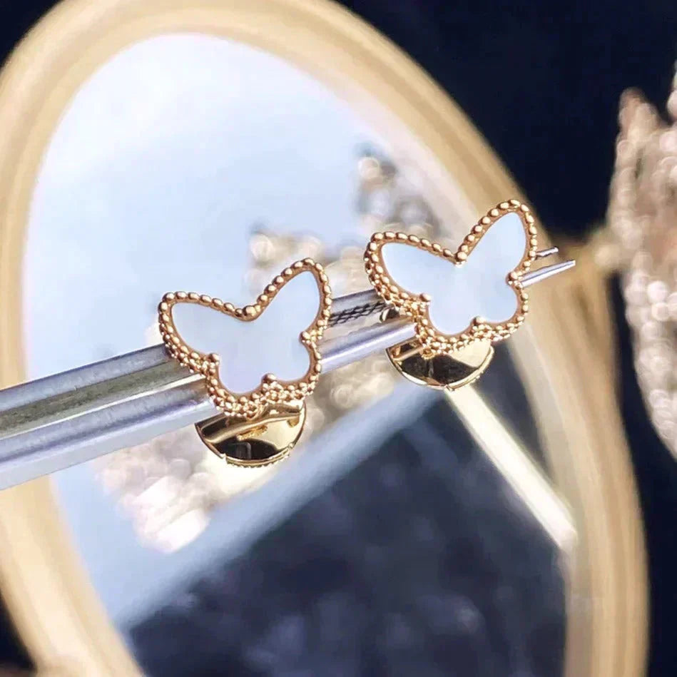 [Noble Jewelry]SWEET BUTTERFLY MOP EARSTUDS