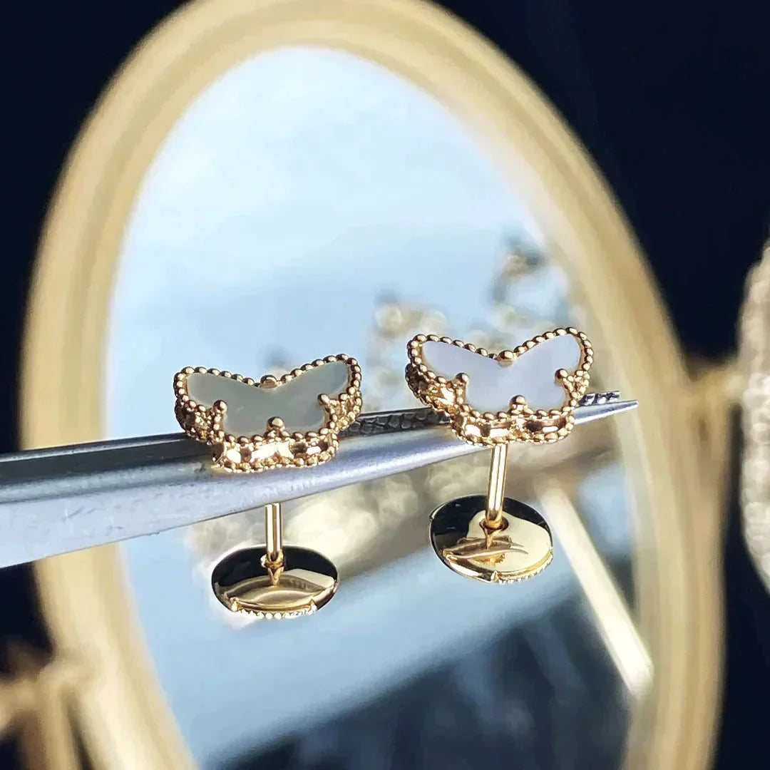 [Noble Jewelry]SWEET BUTTERFLY MOP EARSTUDS