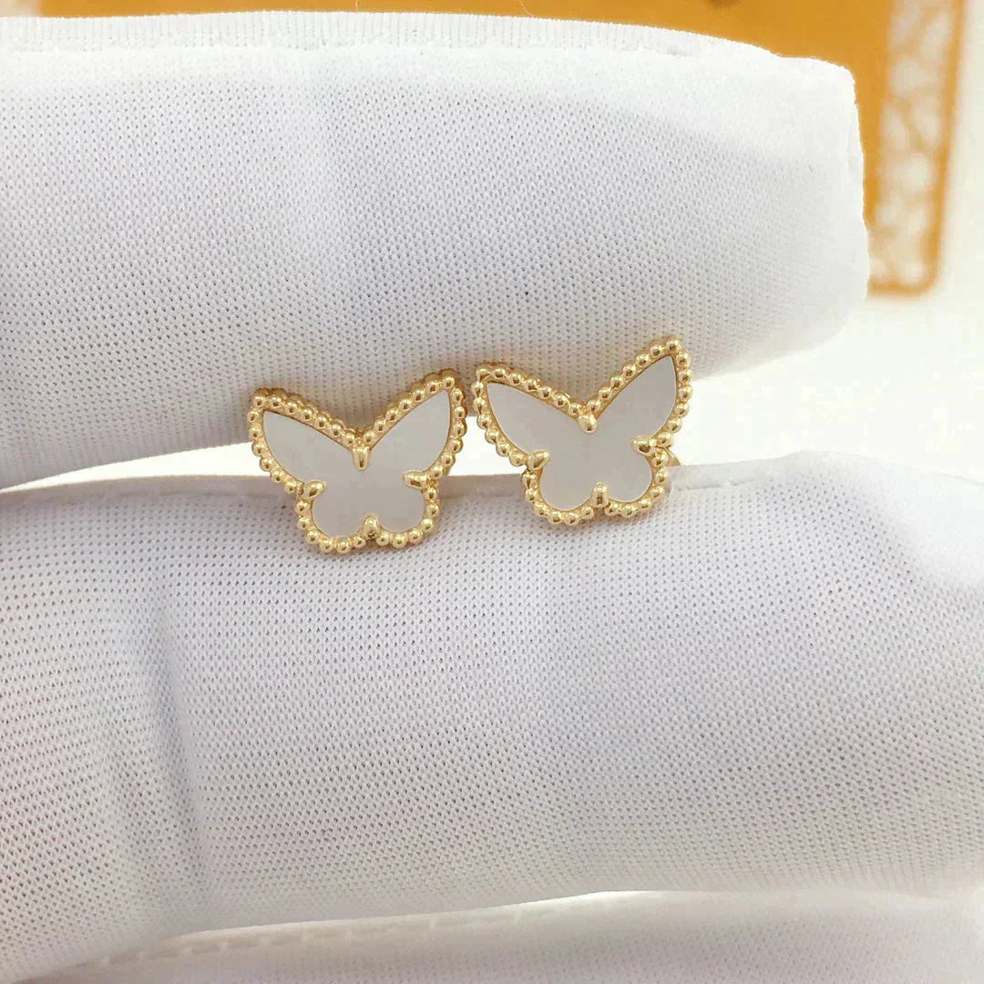 [Noble Jewelry]SWEET BUTTERFLY MOP EARSTUDS