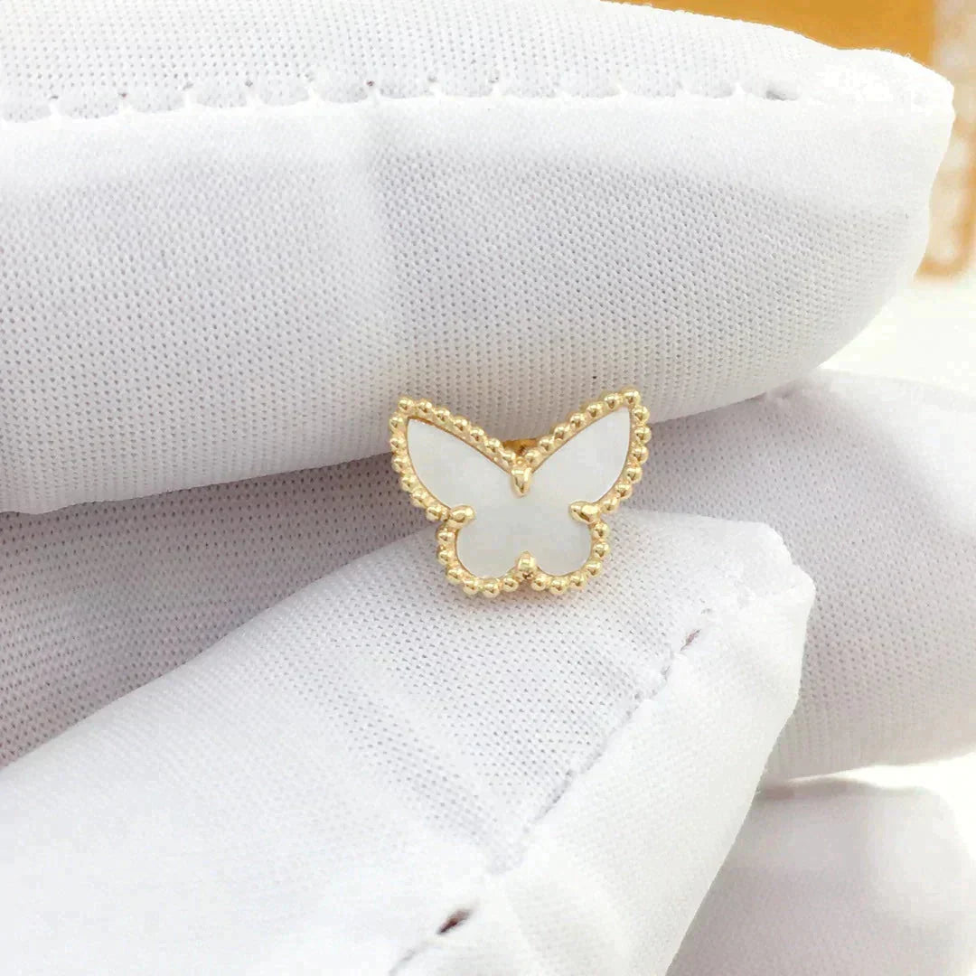 [Noble Jewelry]SWEET BUTTERFLY MOP EARSTUDS