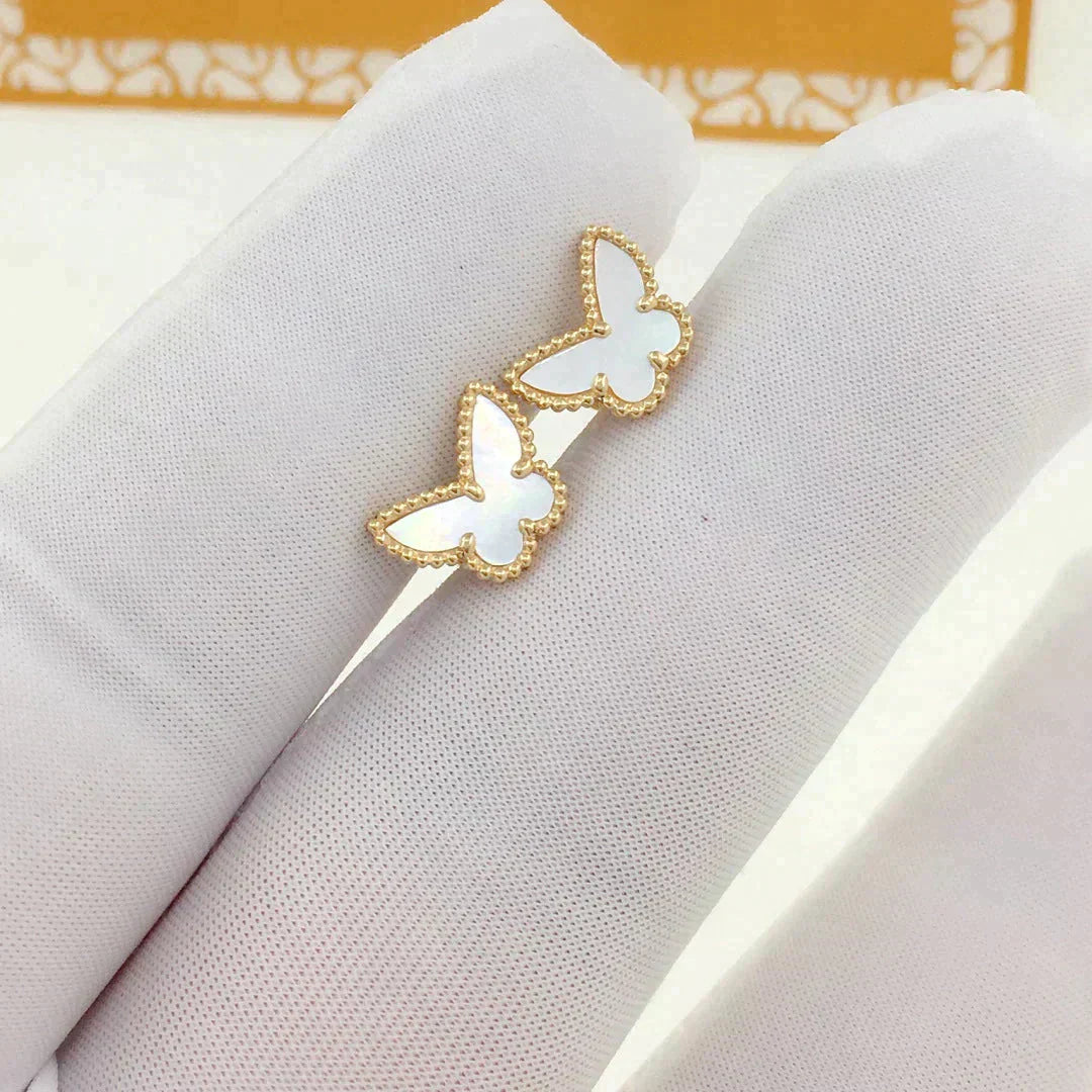 [Noble Jewelry]SWEET BUTTERFLY MOP EARSTUDS