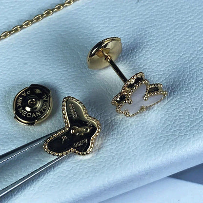 [Noble Jewelry]SWEET BUTTERFLY MOP EARSTUDS