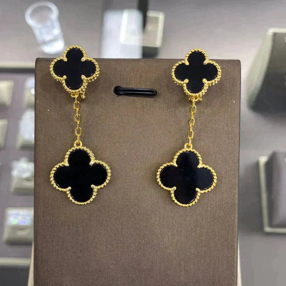 [Noble Jewelry]CLOVER 2 MOTIFS  EARRINGS (MULTIPLE CHOICESC