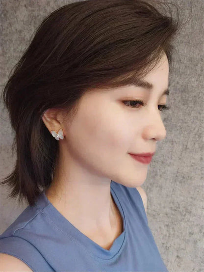 [Noble Jewelry]BUTTERFLY MOP DIAMOND EARRINGS