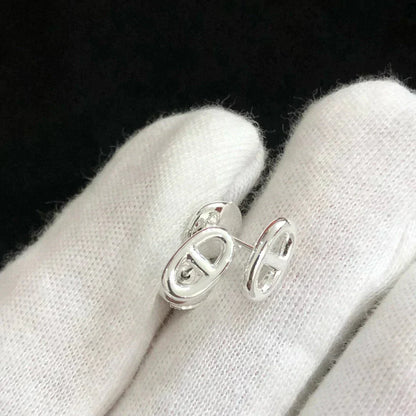 [Noble Jewelry]CHAINE SMALL EARRINGS GOLD AND SILVER