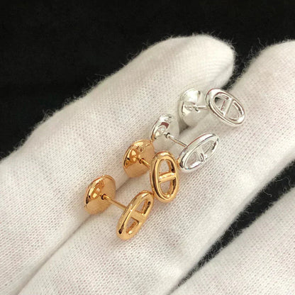 [Noble Jewelry]CHAINE SMALL EARRINGS GOLD AND SILVER