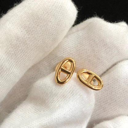 [Noble Jewelry]CHAINE SMALL EARRINGS GOLD AND SILVER