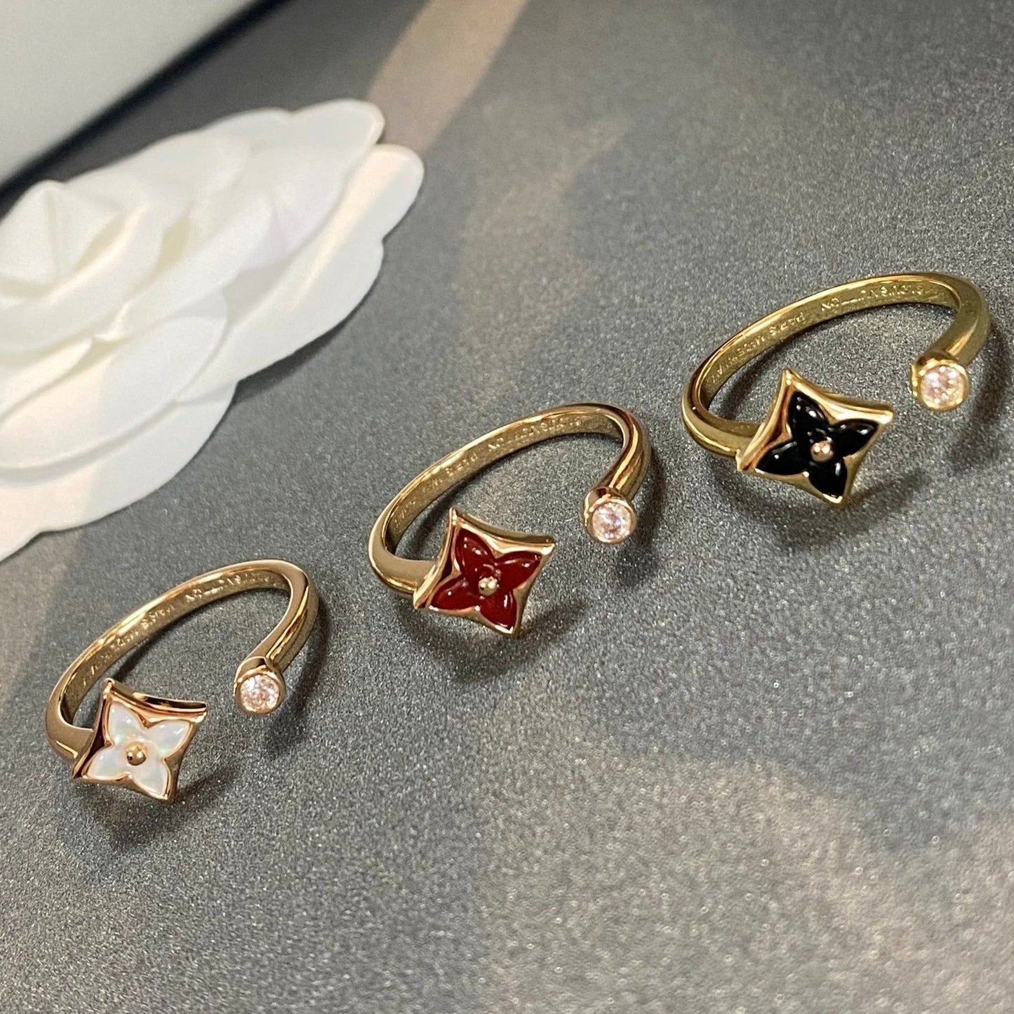 [Noble Jewelry]STAR 1 DIAMOND OPEN RING