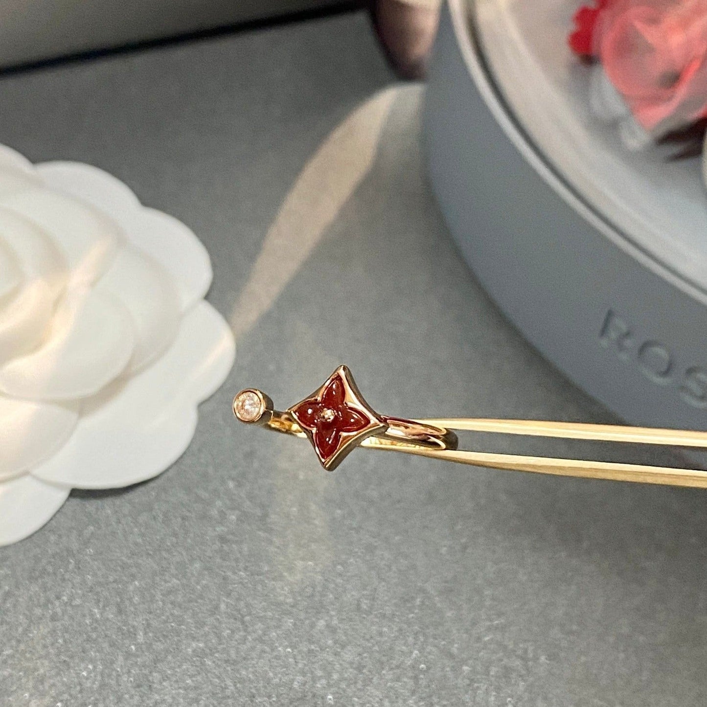 [Noble Jewelry]STAR 1 DIAMOND OPEN RING