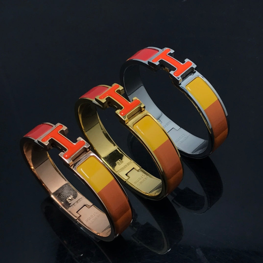 [Noble Jewelry]H BRACELET ORANGE RAINBOW CERAMIC