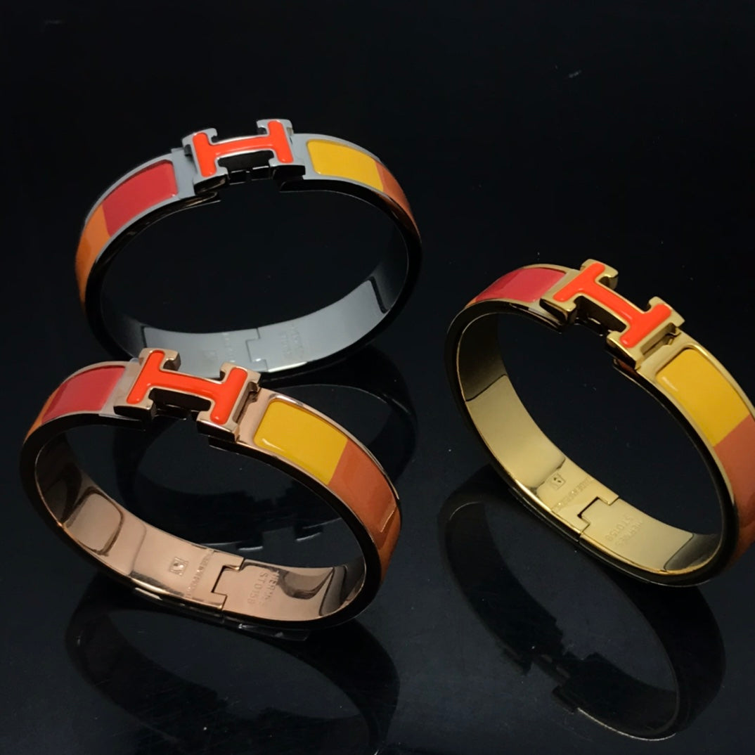 [Noble Jewelry]H BRACELET ORANGE RAINBOW CERAMIC