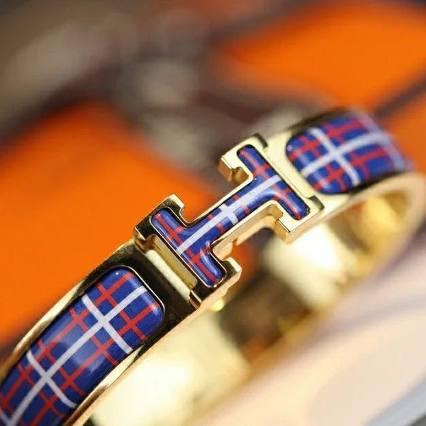 [Noble Jewelry]H TARTAN BRACELET 12MM