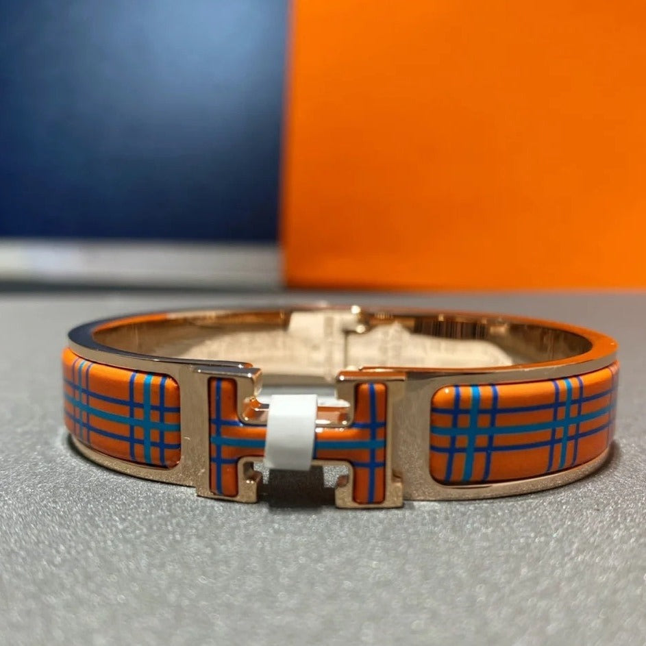 [Noble Jewelry]H TARTAN BRACELET 12MM