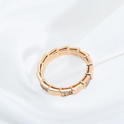 [Noble Jewelry]SERPENTI RING PINK GOLD  3MM