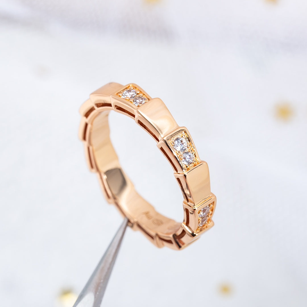 [Noble Jewelry]SERPENTI RING PINK GOLD  3MM